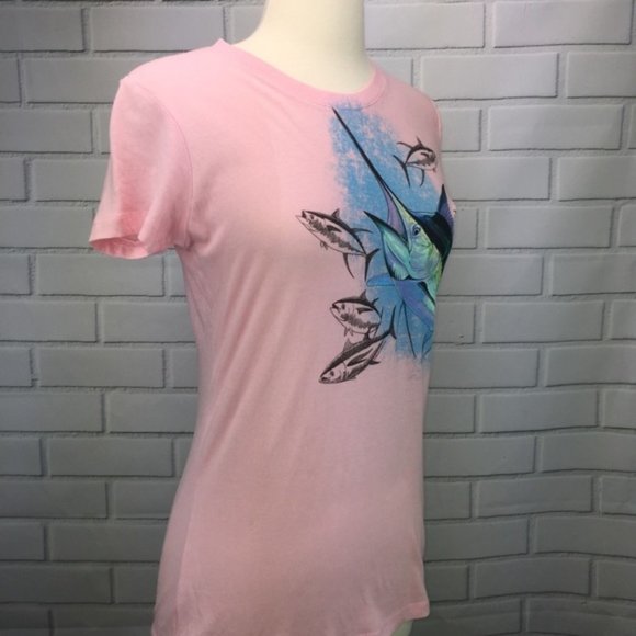 Guy Harvey Marlin Yellowfin Front-Print Junior S - Picture 3 of 6